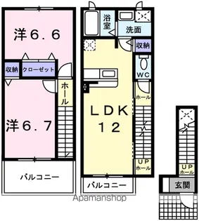 メゾン ジェルメ【2階】の間取り