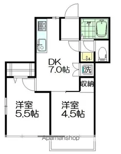 サンパレット【2階】の間取り