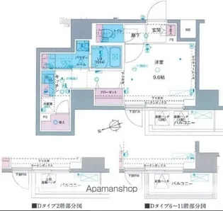 GENOVIA駒込駅GREENVEIL【4階】の間取り