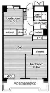 ビレッジハウス芝浦タワー1号棟【12階】の間取り
