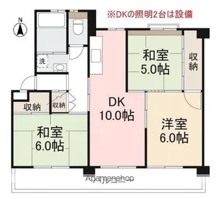 ヴィラ・アンソレイエ牟礼Ⅰ【501号室】の間取り