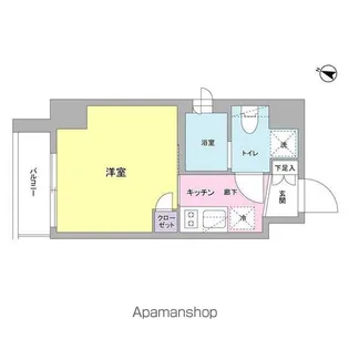 シンシア芝浦LUNETTA【8階】の間取り