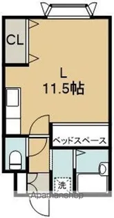 コーポリリー3号館【101号室】の間取り