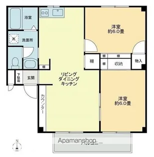 フォブールK・T(B)【1階】の間取り