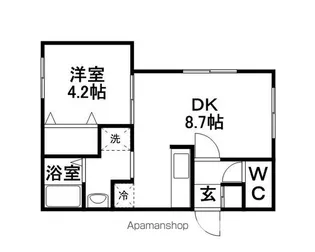 ペルージュ菊水【303号室】の間取り