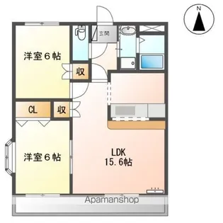 サンタ プレイス(SANTA PLACE)【2階】の間取り