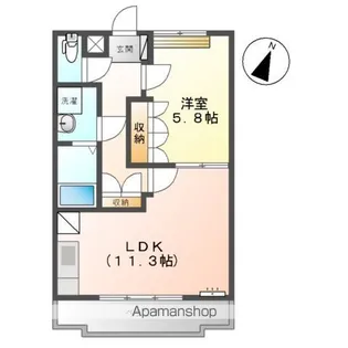 プリーザントエスパース【1階】の間取り