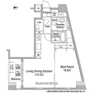 コンフォリア銀座EAST【5階】の間取り