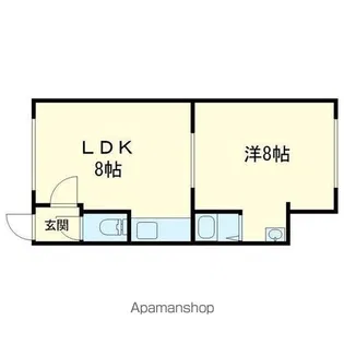 コートマリオン【203号室】の間取り