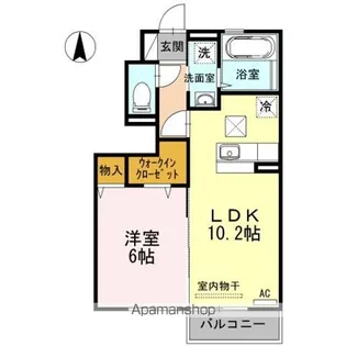 グランシャリオスッド【1階】の間取り