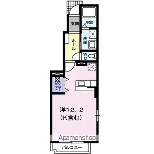 グラスコートⅡ【101号室】の間取り