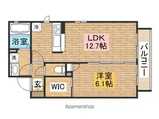 グリシーヌなかもず【101号室】の間取り