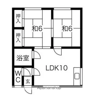 コーポ米沢【202号室】の間取り