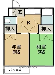 蔵本マンション【8号室】の間取り