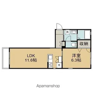 マイルド津志田【1階】の間取り