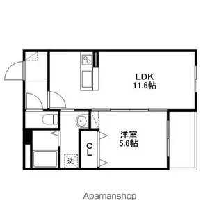 ハートフル下戸山【3階】の間取り