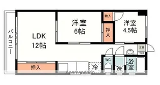第二小山ハイツ【401号室】の間取り