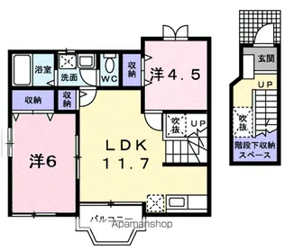 茨城県牛久市猪子町【アパート】の間取り