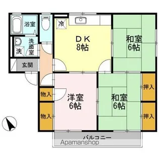 コートヴィレッジ2【2階】の間取り
