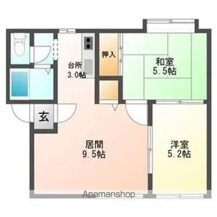 ローゼンハイム【202号室】の間取り
