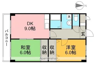 パルカモベ【3階】の間取り