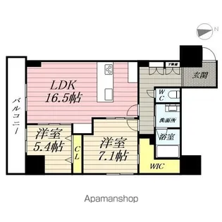 ナナアーク荒町【9階】の間取り