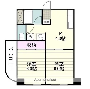 プリベール【401号室】の間取り