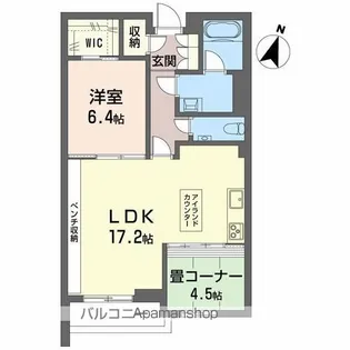 AZUR米山【1階】の間取り