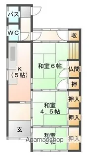 滋賀県長浜市宮前町【一戸建】の間取り