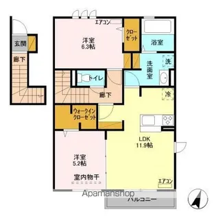 アファービレ B【2階】の間取り