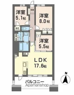 Nudgeone.照葉【8階】の間取り
