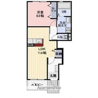 SKY BLUE RAISIN【1階】の間取り