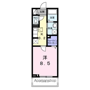 ハイドレンジア くずは【103号室】の間取り