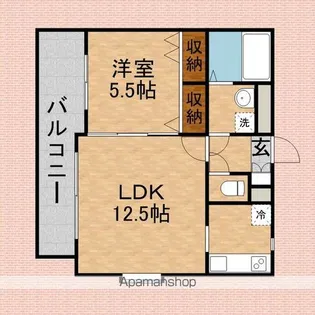 アルマインエム【303号室】の間取り