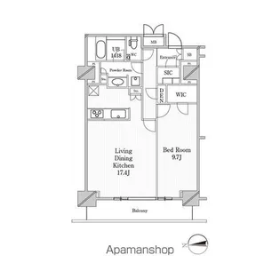 JPノイエ恵比寿西【5階】の間取り