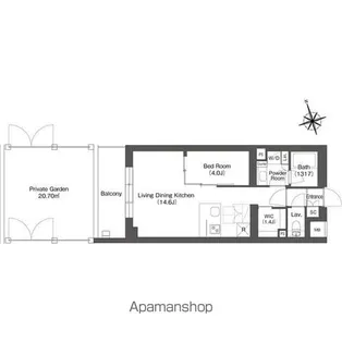 ルーウェ東大泉【1階】の間取り