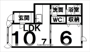 ベルモント【201号室】の間取り