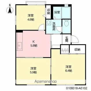 ラ・メール【1階】の間取り