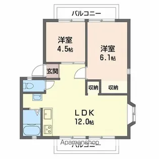 ビタビレッジ富士【C101号室】の間取り