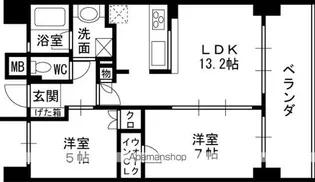 セイワパレス深江橋ステイシア【704号室】の間取り