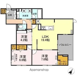 セレスティア栄生【3階】の間取り