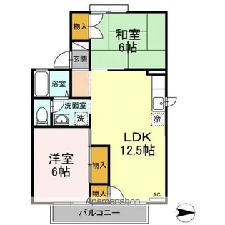 セジュール島本【2階】の間取り