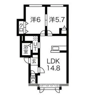 グリーンシャルマンF【1階】の間取り