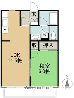 アルファ壱番館【101号室】の間取り