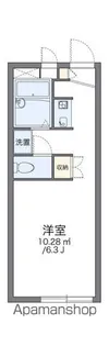 レオパレスラルク深沢【202号室】の間取り