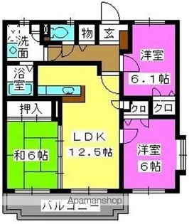 アルバ空港東【201号室】の間取り