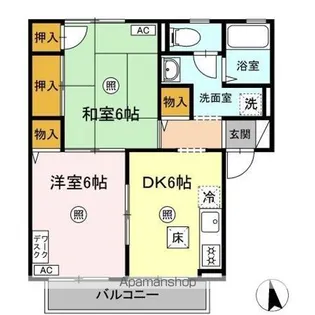 ミルトニアひよせ【1階】の間取り