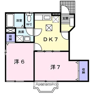 グランシャリオA【1階】の間取り
