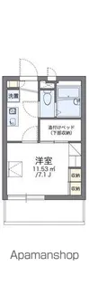 レオパレスベレオM【1階】の間取り