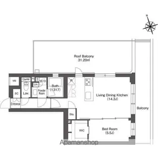 ルーウェ東大泉【5階】の間取り
